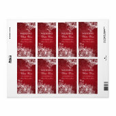 Elégant Étiquette de vin de mariage Vintage perruq (Feuille entière)