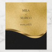 Élégant Étiquette de vin Gold Deco (Étiquettes simples)
