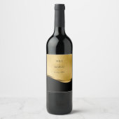 Élégant Étiquette de vin Gold Deco (Devant)