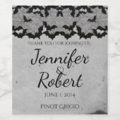 Élégant Étiquette de vin Mariage de dentelle gothi (Étiquettes simples)
