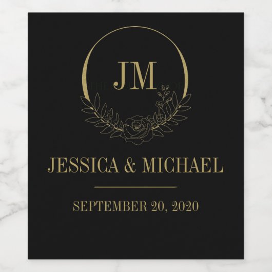 Élégant Étiquette de vin or (Étiquettes simples)