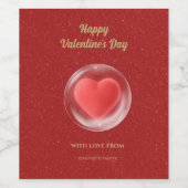 Élégant Étiquette de vin Red Heart (Étiquettes simples)