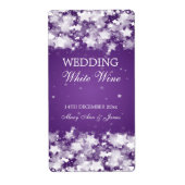 Elégant Étiquette De Vins De Mariage Éblouissant É (Devant)