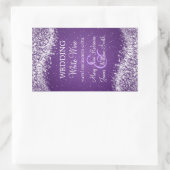 Elégant Étiquette De Vins De Mariage Étincelant Va (Sac)