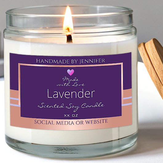 Élégant Étiquette d'emballage de produits violet R