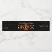 Élégant Étiquette d'enrobage de bocal en or noir (Étiquettes simples)