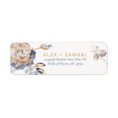 Elégant Étiquette floral aquarelle (Devant)