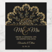 Élégant Étiquette Floral Mandala (Étiquettes simples)