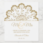 Élégant Étiquette Floral Mandala (Étiquettes simples)