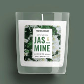 Élégant Étiquette Floral Moderne Avec Photo