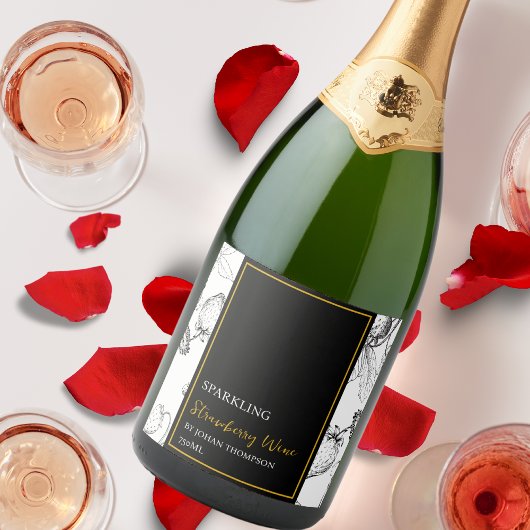 Élégant Étiquette Fruit Fruit Étincelant