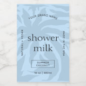 Élégant Étiquette imperméable au shampooing bleu c (Étiquettes simples)