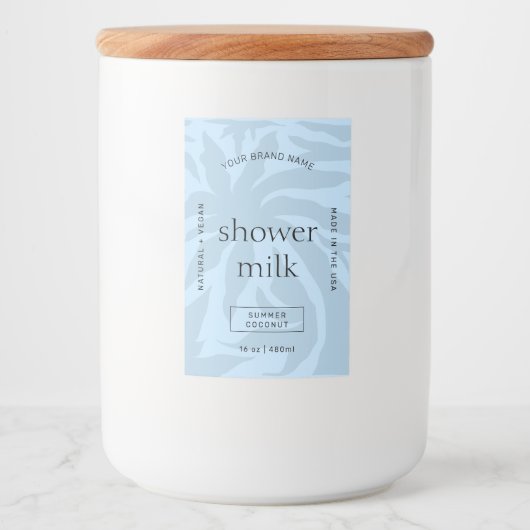 Élégant Étiquette imperméable au shampooing bleu c (Devant)