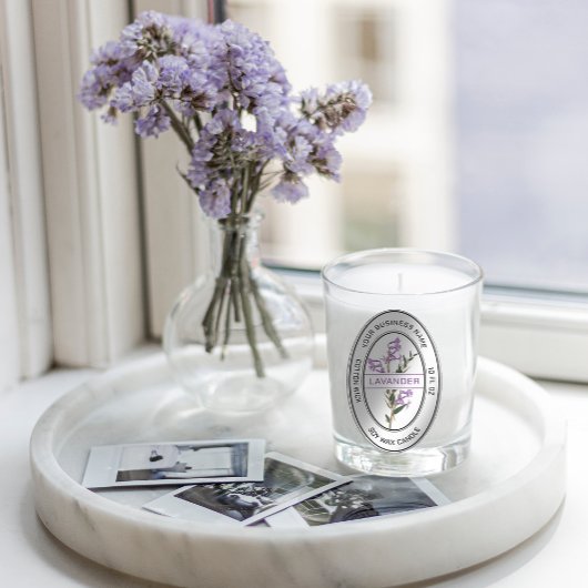 Élégant Étiquette Lavander Fleurs