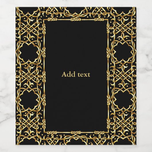 Élégant Étiquette noir et or Modèle (Étiquettes simples)