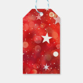 Élégant Étiquette photo de vacances en rouge et bl (Dos)