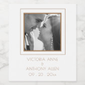 Élégant Étiquette photo personnalisé (Étiquettes simples)