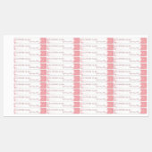 Élégant Étiquette rose cosmétique brillant de lèvr (Feuille)