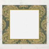 Élégant Étiquette Vintage Gold Vert (Étiquettes simples)