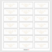 Élégant Étiquettes de adresse Gold Guest (Feuille)