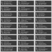 Élégant Étiquettes de adresse invités à feuilles n (Devant)