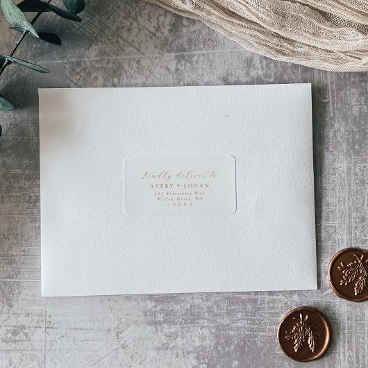 Élégant Étiquettes de adresse RSVP de mariage de s