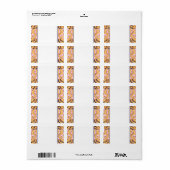 Elégant Étiquettes de Damas doré pour une occasion (Feuille entière)