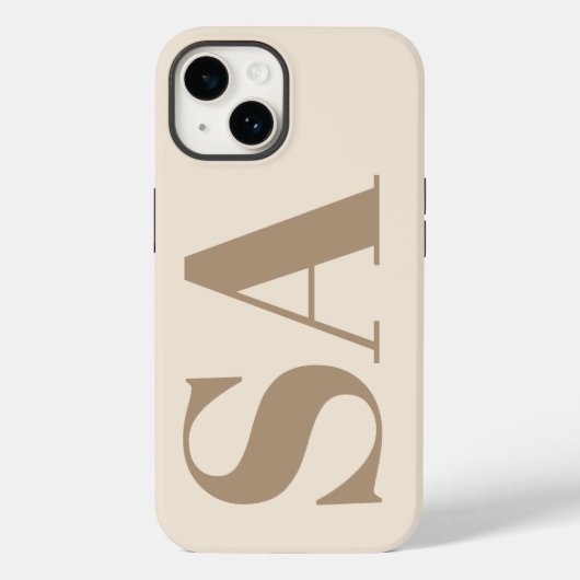 élégant étui Case-Mate blanc antique avec monogram (Verso)