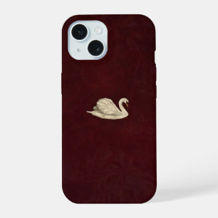Élégant Étui de Téléphone Burgundy Cygne Or Minima