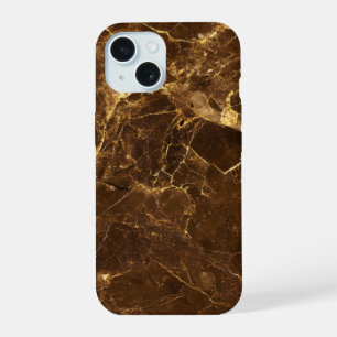 Élégant Étui de Téléphone en Marbre Marron Foncé
