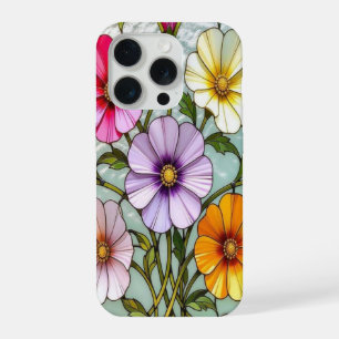 Élégant étui iPhone à motif de fleurs sauvages ave