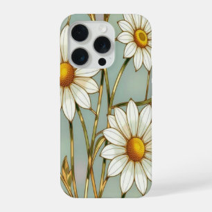 Élégant étui iPhone à motif de fleurs sauvages ave