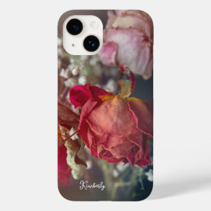 Élégant Étui iPhone personnalisé avec Roses séchée