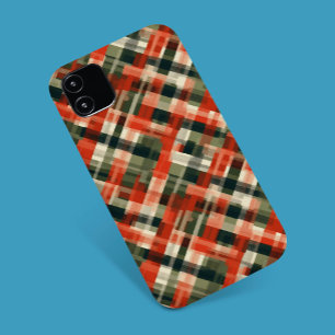 Élégant étui téléphonique rouge crème