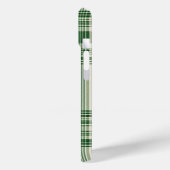 Élégant étui téléphonique vert et crème (Verso / Gauche)