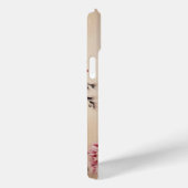 Élégant étui vintage beige fleuri pour iPhone 6 (Verso / Droite)