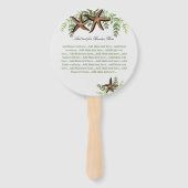 Elegant Eucalyptus and Starfish Wedding fan Handwaaier (Voorkant)