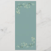 Elegant Eucalyptus blaast het menu Gold Wedding (Achterkant)