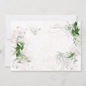 Elegant Eucalyptus blaast roze repetitie Dinner Kaart (Achterkant)