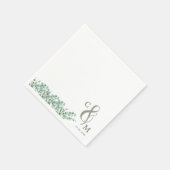 Elegant Eucalyptus blad groen bruiloft Servet (Hoek)