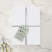 Elegant Eucalyptus blad groen Dank u voor uw gunst Cadeaulabel (Met Touw)