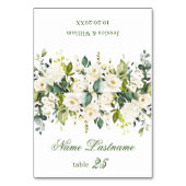 Elégant Eucalyptus blanc Roses Mariage carte d'esc (Par défaut)
