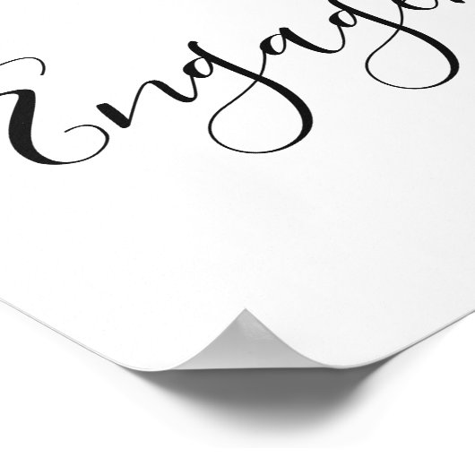 Elegant Eucalyptus Blush Rozen Engagement Party Poster (Hoek)