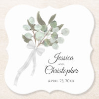 Elegant Eucalyptus Boeket Boho Waterverf Bruiloft