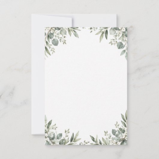Elegant Eucalyptus Botanical RSVP Card (Devant)