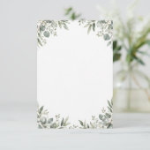 Elegant Eucalyptus Botanical RSVP Card (Debout devant)