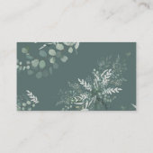 Elegant Eucalyptus Botanical Sage Weddenschap Webs Informatiekaartje (Achterkant)