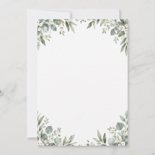Elegant Eucalyptus Botanical Save the Date (Devant)