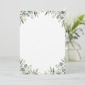 Elegant Eucalyptus Botanical Save the Date (Debout devant)