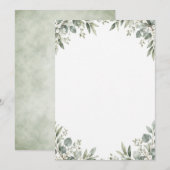 Elegant Eucalyptus Botanical Save the Date (Devant / Derrière)